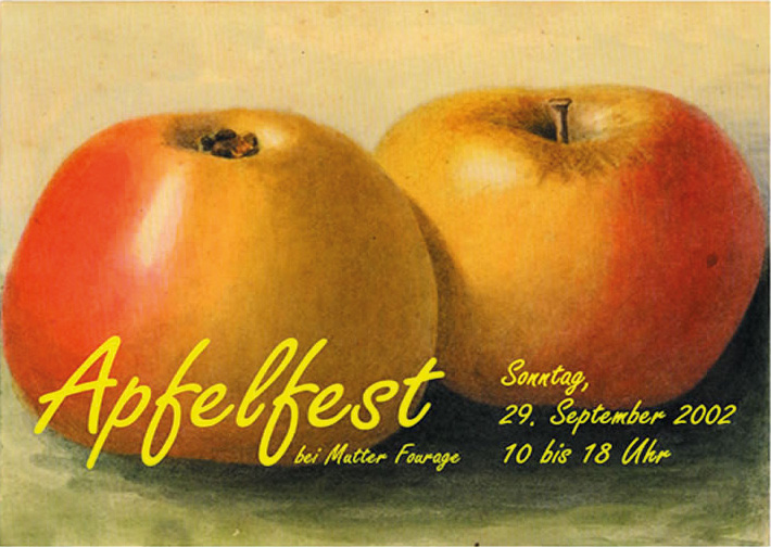 Postkarte Hofcafé Apfelfest 2002
