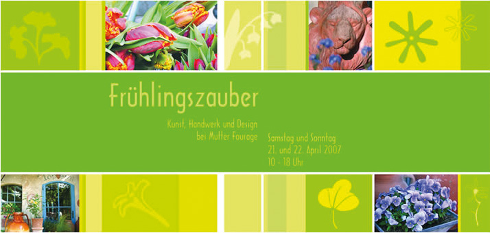 Postkarte Hofcafé Frühlingszauber 2007