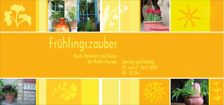 Postkarte Hofcafé Frühlingszauber 2008