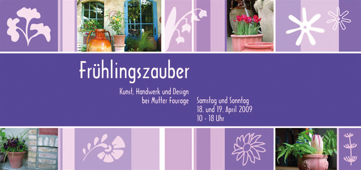 Postkarte Hofcafé Frühlingszauber 2009