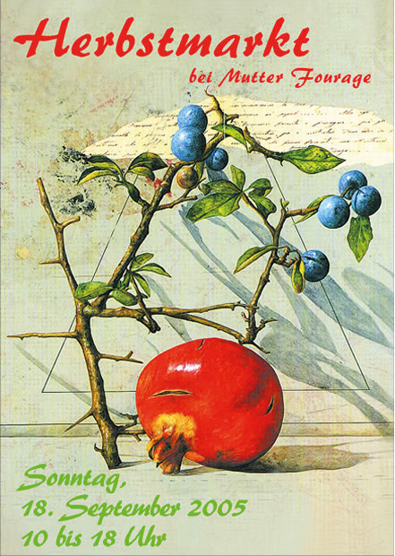 Postkarte Hofcafé Herbstmarkt 2005