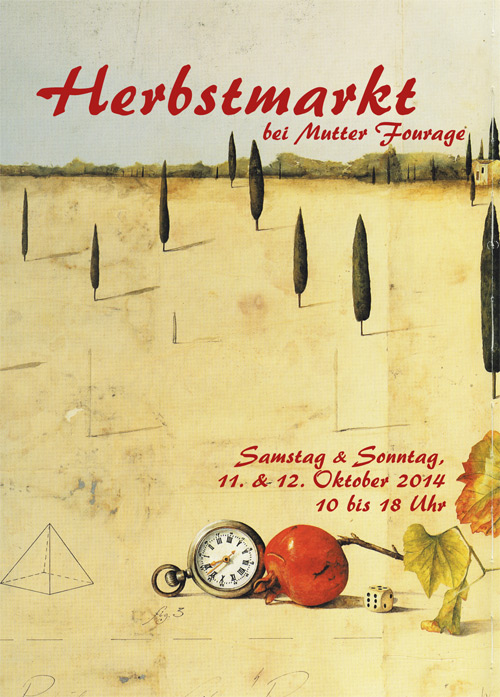 Postkarte Hofcafé Herbstmarkt 2014