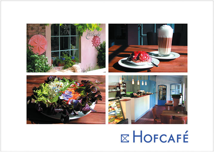 Postkarte Hofcafé vielseitiges Vergnügen