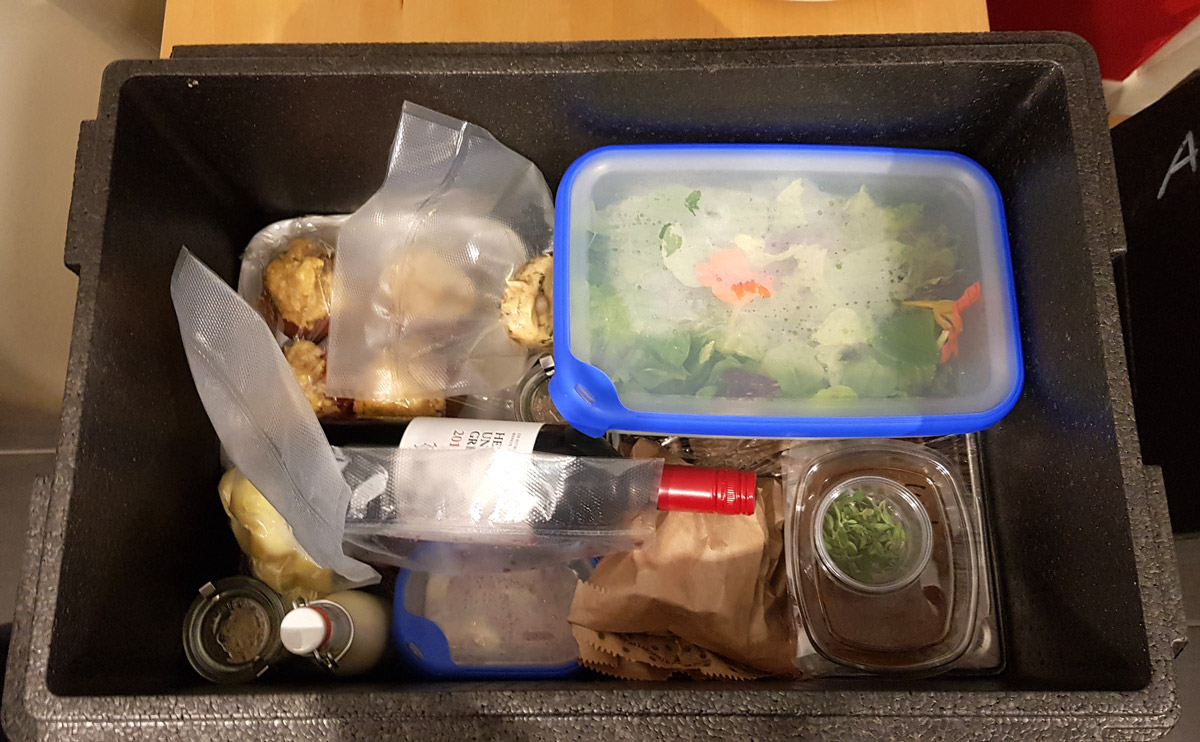 Box mit Abendessen vom Hofcafé
